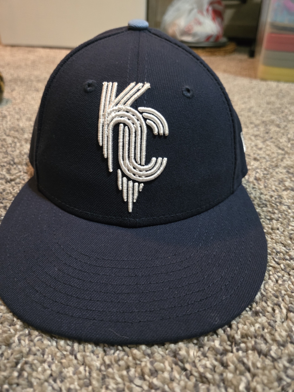 Navy KC Royals Cap with White Embroidered Logo